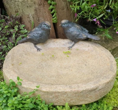£22.90 • Buy Bird Bath/ Feeder Aged Stone Effect Bowl Garden Bird Wren Lover Gift
