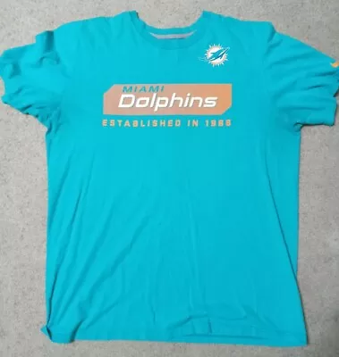 Nike Miami Dolphins Adult XL T-Shirt Tee Shirt Teal Acqua Blue • $12.99