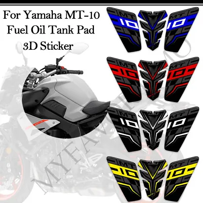 For Yamaha MT-10 MT10 Fuel Oil Tank Pad Stickers Protector Knee Decals 2016-2021 • $14.40