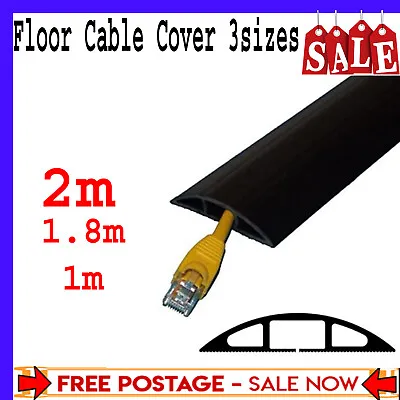 £23 • Buy Floor Cable Cover Protector Rubber Heavy Duty Trunking Wire Lead Trip Bumper3siz