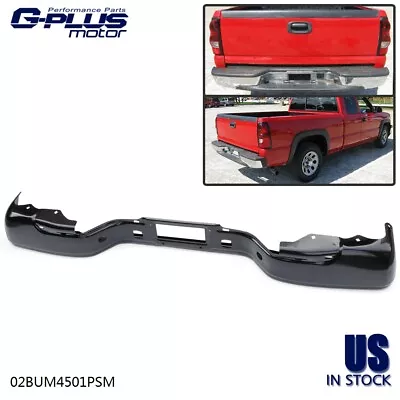 Fit For 99-06 Chevy Silverado GMC Sierra 1500 Rear Step Type Bumper Cover Black • $69.99