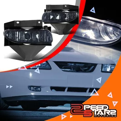 Smoke Tinted Replacement Front Bumper Driving Fog Light Lamps For 99-04 Mustang • $36.88