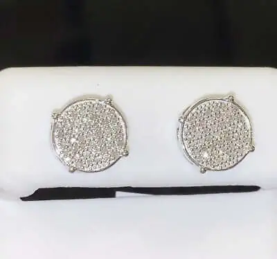 10k White Gold .30 Carat 9 Mm 100% Genuine Diamonds Mens/womens Earring Studs • $290