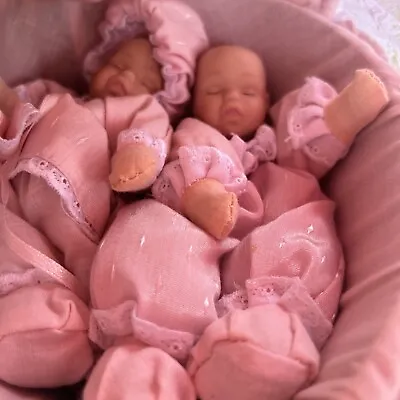 Twins Baby Dolls Inside Bassinet • $18