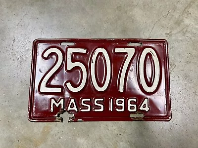 1964 64 Massachusetts Ma Mass Motorcycle License Plate 25070 • $20