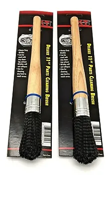 2 New KT Deluxe 11  Parts Cleaning Brushes With Wood Handles - Free Shipping • $10.99