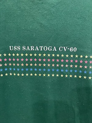 Vintage USS Saratoga CV-60 T-Shirt US Navy Officially Licensed • $17.99