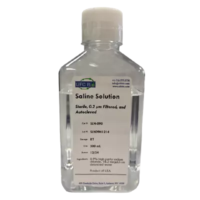 0.9% Normal Saline Solution - 0.22um Filtered And Sterile - 500 ML • $22.99