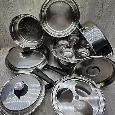 Vollrath Vacumatic Stainless Steel Waterless Pot Pan Set Cookware 304-s Vintage • $199.99