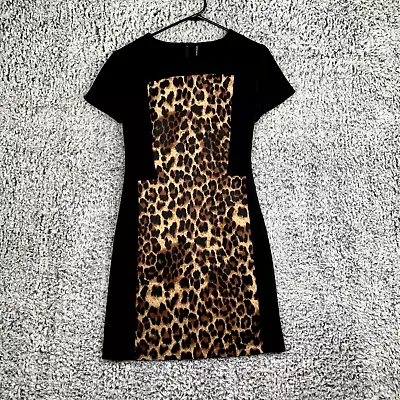 W118 By Walter Baker Dress Womens Small Leopard Print Corey Phoebe Buffay Hipp • $15.30