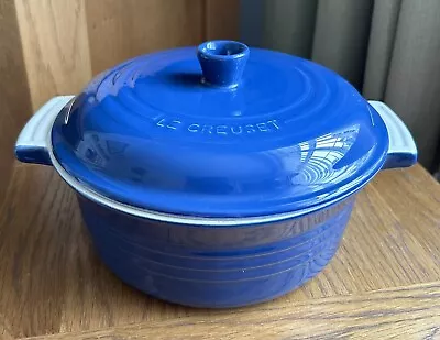 Le Creuset Signature Round Casserole Dish Pot Blue Excellent Condition 20cm • £39.99