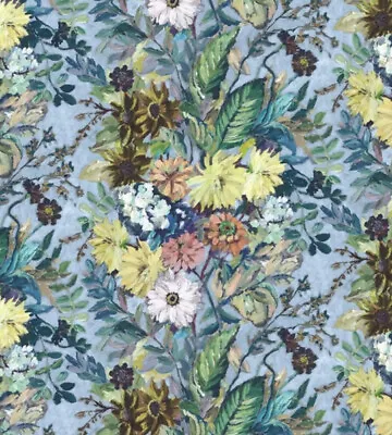 Designers Guild Curtain Fabric 'GLYNDE - EAU DE NIL' 3.5 METRES  100% Cotton • £109.99
