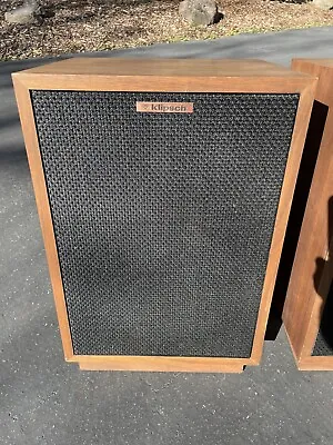 Vintage Klipsch Heresy I Speakers Matching HWO Walnut W/ Sequential Serial #'s • $2500