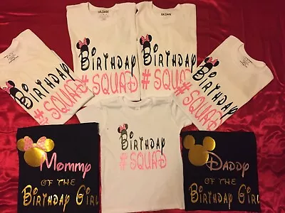 Mickey And Minnie Mouse Party Birthday Shirts • $15