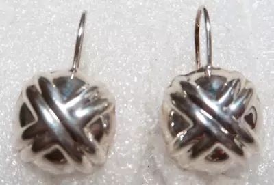 Vintage Modern Sterling Silver Pierced Earrings • $19.99