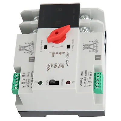 £36.84 • Buy Dual Power Automatic Transfer Switch 2 Way Safe Controller ZGQ5-100/2P 220V 100A