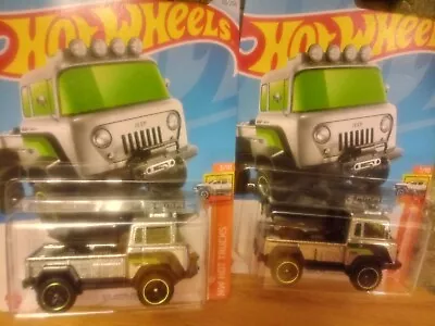  2   ZAMAC '57 JEEP 1/64 SCALE DIECAST HOTWHEELS PLUS 1 FREE ZAMAC McLAREN SOLUS • $5