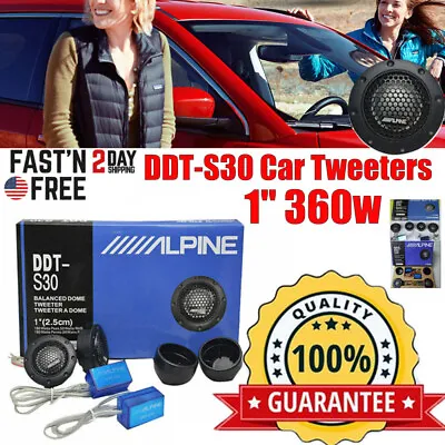Alpine DDT-S30 Car Tweeter Speaker 1in  Audio Car Mini Sound Loudspeaker Car US • $16.89
