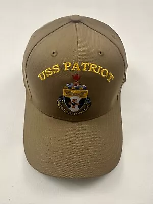 New The Corps USS Patriot MCM  7 Logo Beige Baseball Cap Hat One Size • $29.99