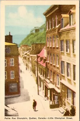 Canada Quebec Petite Champlain Little Champlain Street 1915-30 Vintage Postcard • $8.89