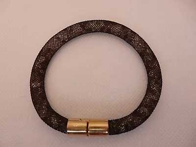 Swarovski Black Stardust Bracelet With Gold Tone Magnetic Clasp • £10