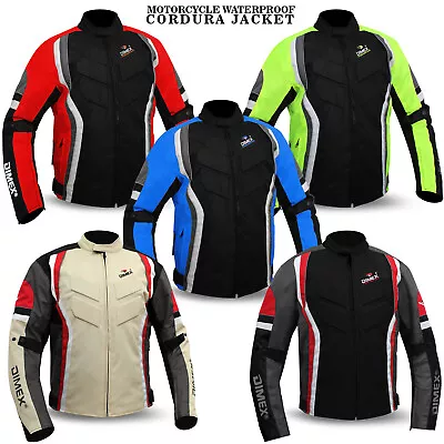 Mens Motorcycle Waterproof Cordura Textile Jacket Motorbike CE Armours  • $50.51