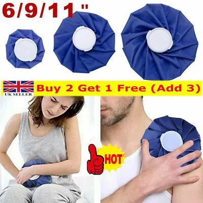 Reusable Ice Bag Pain-Relief Heat Pack Sports Injury For Knee Head Leg 6/9/11in • £5.19