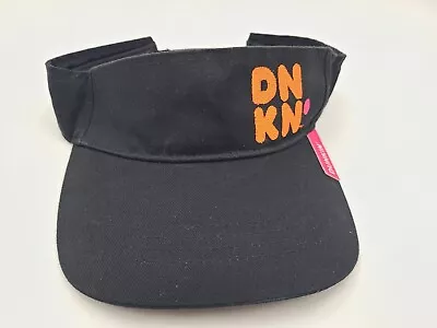 Dunkin Donuts Sun Golf Visor Adjustable Hat Cap Tennis Baseball Men Women Black • $11.99