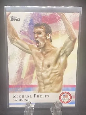 Michael Phelps 2012 Topps Olympic Team USA Swimming Card #100 - Gold Medalist • $12