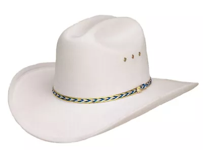 NEW! Western Express Faux Felt Cowboy Hat - Elastic - Kids - White • $49.95