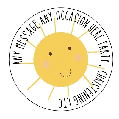 £1.60 • Buy Sunshine Party Stickers , Summer Party , Birthday , Christening Baby Shower
