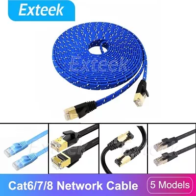 $4.65 • Buy Cat 6 Cat 7 Cat 8 RJ45 UTP Ethernet Network Lan Cable High Speed Patch Lead Lot