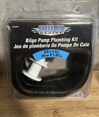 Marine Bilge Pump Plumbing Kit With 3/4 X 5 Feet Corrugated Hose Multi • $14.95