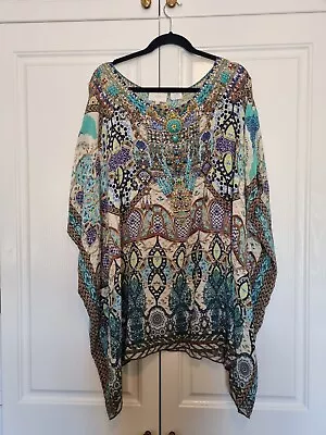 Camilla Short Round Neck Kaftan • $90