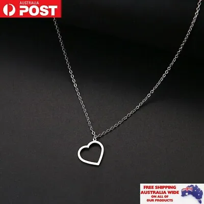 $9.98 • Buy Love Heart Pendant Necklace For Her Fashion Jewellery Valentine Women Gift Xmas