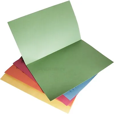 Square Cut Folders Lightweight Foolscap Paper Document Manilla Report Files • £5.20