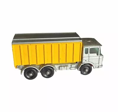 Vintage Lesney Matchbox Series No. 47 DAF Tipper Container Truck - Silver+Yellow • $0.99