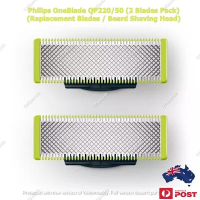 $39.95 • Buy BRAND NEW Philips QP220/50 OneBlade 2 Pack Replacement Blades Beard Shaving Head