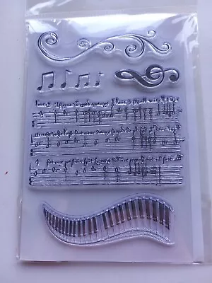 Brand New. Kanban Clear Stamps - Music  Stamping   • £3.99