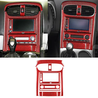 9PCS Red Carbon Fiber Central Control Panel Trim For Chevrolet Corvette C6 05-07 • $52.19