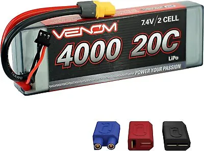 Venom Drive Series 20C 2S - 4000mAh 7.4V LiPo RC Hardcase Battery -...  • $41.67