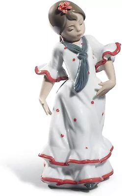 Lladro Juanita Flamenco Dancer Girl Red #8747 Brand Nib Cute Flowers Save$$ F/sh • $329.98