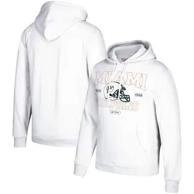 NWT Men's Miami Dolphins Mitchell & Ness Classic Helmet Pullover Hoodie • $50