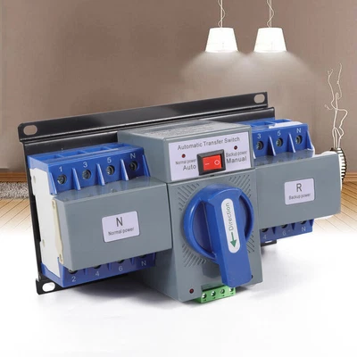 £26.95 • Buy 63A 4P Dual Power Automatic Transfer Switch Manual Changeover Generator Switch