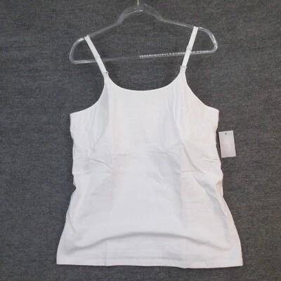 $4.85 • Buy A Glow Maternity Tank Top NWT Women's Size XL Stretch Nursing Cami White 