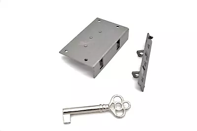 Antique Chest Lock Half Mortise Box Lock Trunk Lock Grab Lock Cabinet Lock  • $8.75