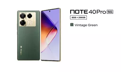 (New&Unlocked) Infinix Note 40 Pro 8GB+256GB GREEN Dual SIM Android Cell Phone • $350