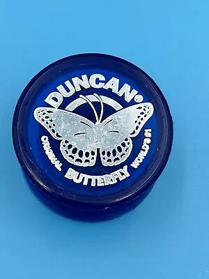 Vintage Duncan Butterfly Yo-Yo MADE IN USA Blue/Silver • $4.99