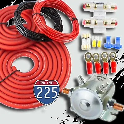 200 Amp 1/0 AWG Gauge Heavy Duty Dual Auxiliary Battery Isolator Kit Copper • $124.99