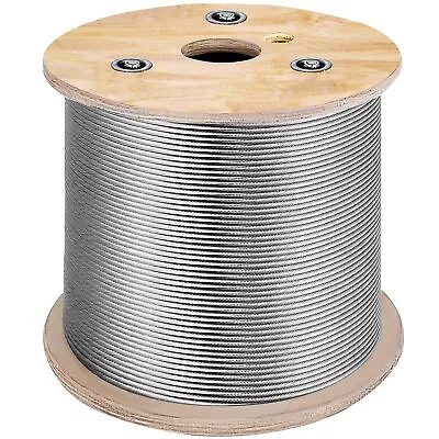 1/8  3/16  1/4  T316/T304 Stainless Steel Cable 1x197x197x7 Wire Rope Cable • $112.40